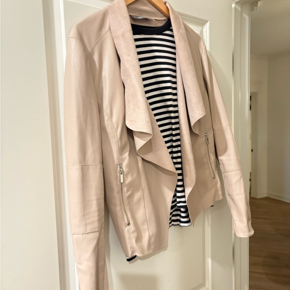 Bagatelle Light Pink Leather Jacket